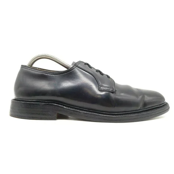Bootmaster Corfam Black Leather V Cleat Vintage Oxfords Shoes Men's D